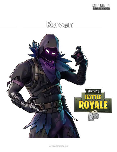 Fortnite Raven Coloring Page