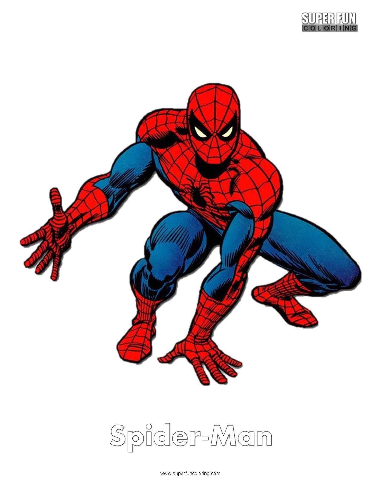 Spider-Man Free Superhero Coloring Page