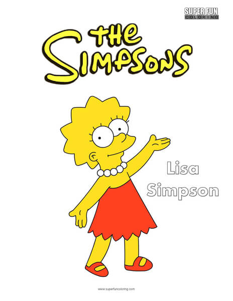 Lisa Simpson Coloring Page The Simpsons