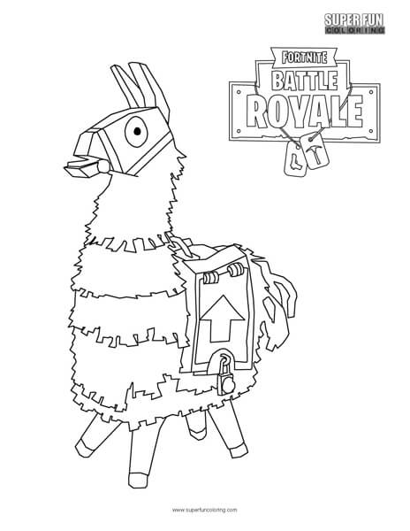 Fortnite Lama Coloring Page Llama Fortnite Coloring Page Super Fun Coloring