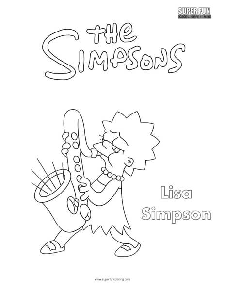 Lisa- The Simpsons Coloring Page