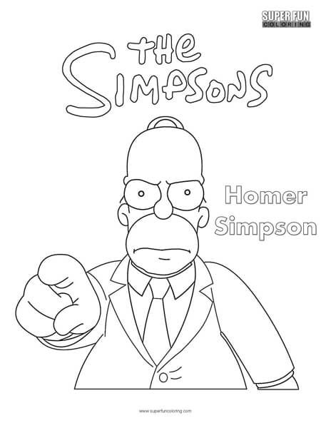 Homer Simpson- The Simpsons Coloring Page