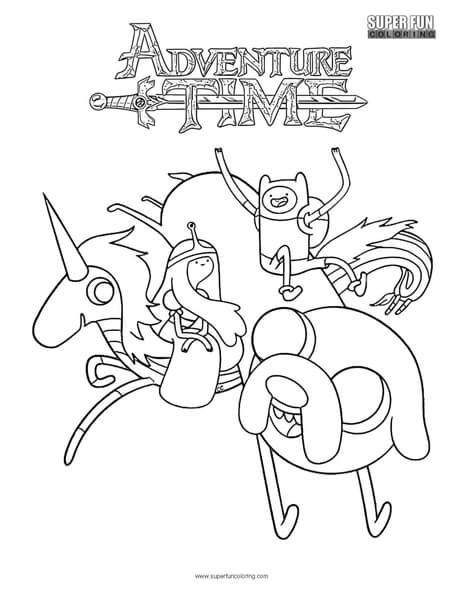 Adventure Time Coloring Page Super Fun Coloring