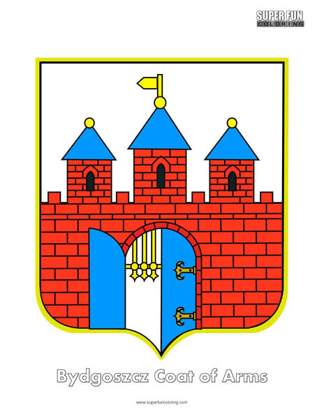 Bydgoszcz Coat of Arms Coloring Page