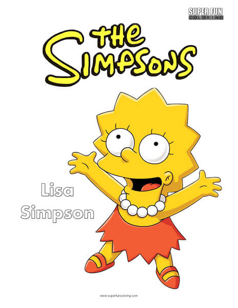 Lisa- The Simpsons Coloring Page