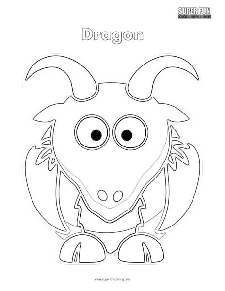 Cartoon Dragon Coloring Page