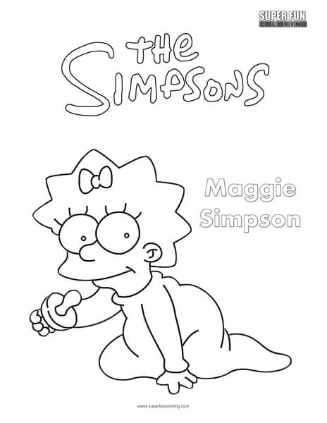 Maggie Simpson- The Simpsons Coloring Page