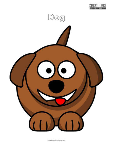 Cartoon Dog Coloring Page Free