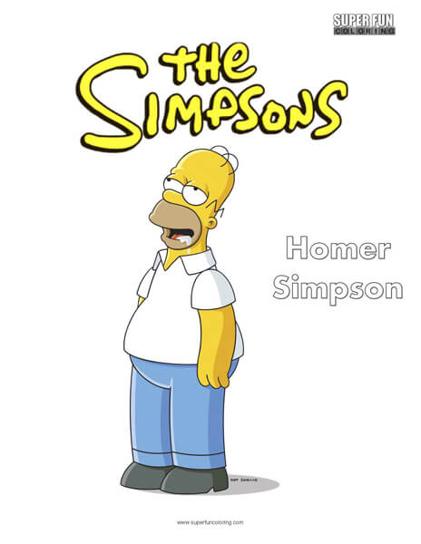 Homer Simpson Coloring Page The Simpsons
