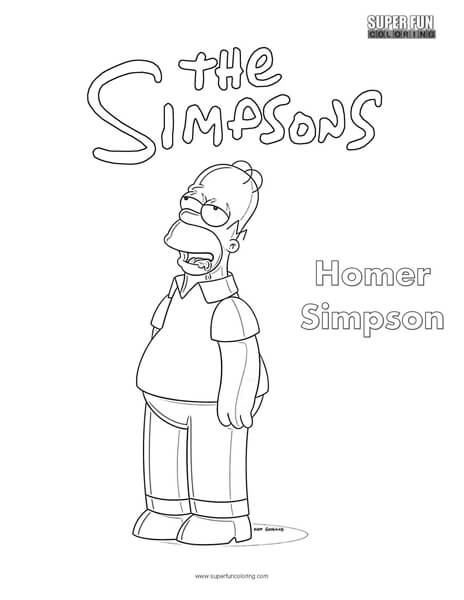 Homer Simpson- The Simpsons Coloring Page