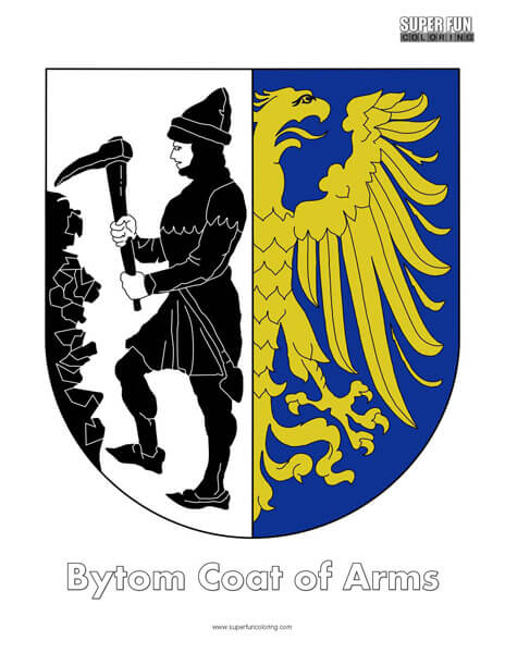 Bytom Coat of Arms Coloring Page
