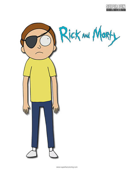 Morty- Rick and Morty Coloring Page