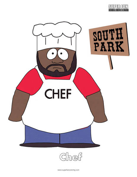 Chef- South Park Coloring Page