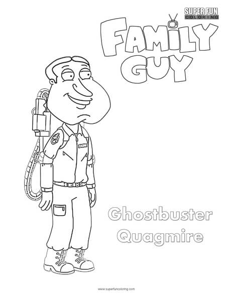 Ghostbusters Quagmire- Family Guy Coloring Page