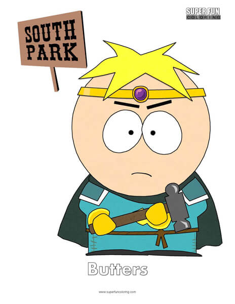 Butters South Park Coloring Page