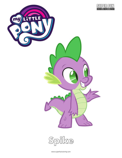 Spike- My Little Pony Coloring Page