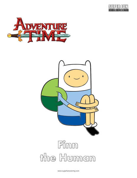 Finn Adventure Time Coloring Page