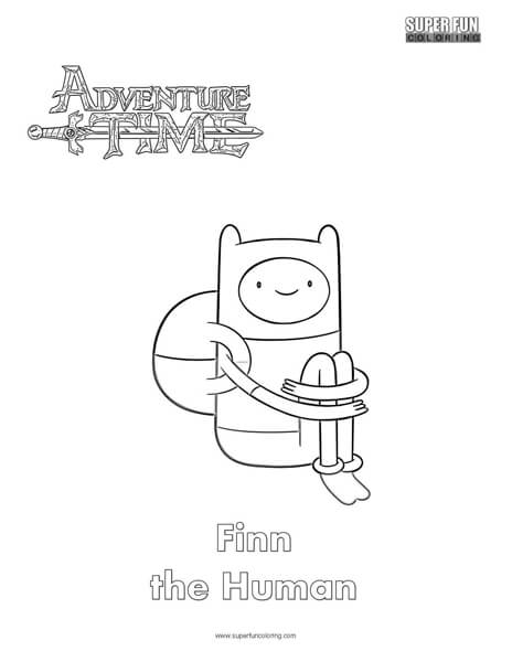 Finn- Adventure Time Coloring Page