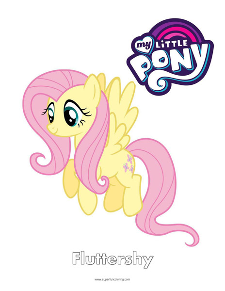 Fluttershy- My Little Pony Coloring Page