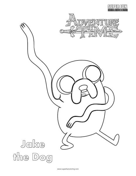 Jake the Dog- Adventure Time Coloring Page