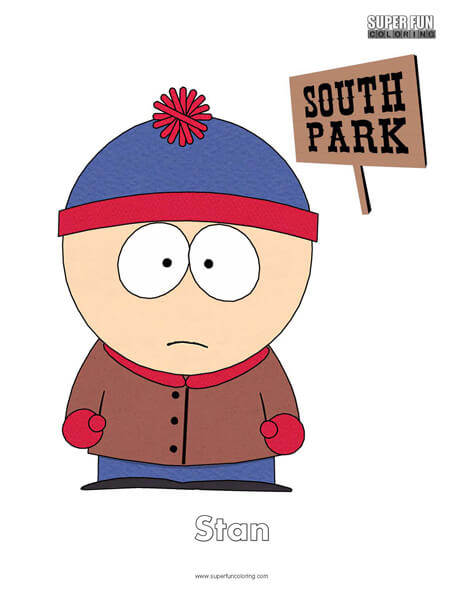 Stan South Park Coloring Page