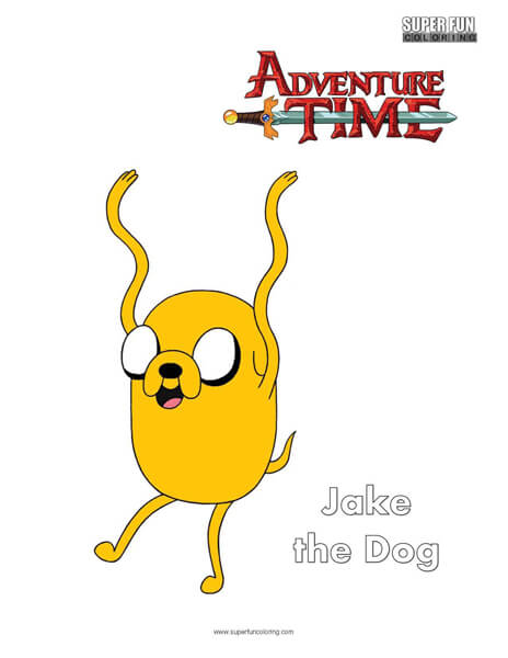 Jake the Dog Adventure Time Coloring Page