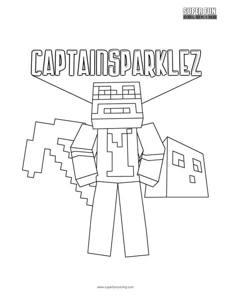 Captain Sparklez Coloring Page