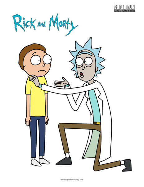 Rick and Morty Coloring Page