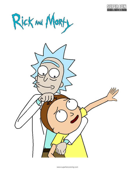 Rick and Morty Coloring Page
