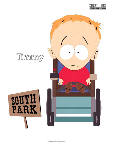 Timmy South Park Coloring Page