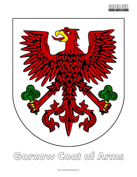 Gorzow Coat of Arms Coloring Page