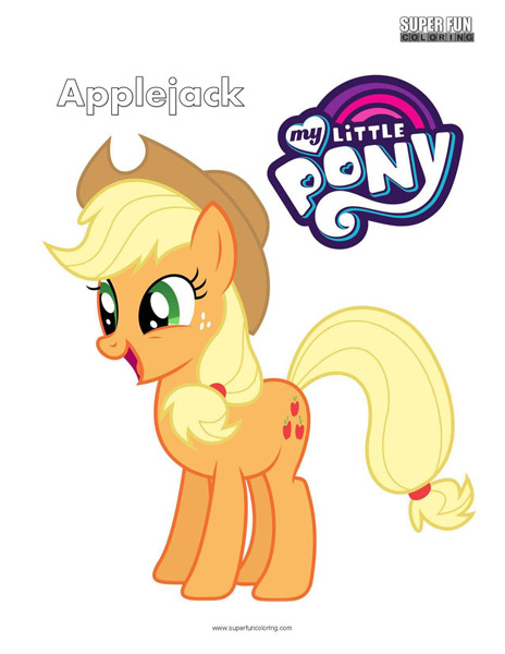 Applejack My Little Pony Coloring Page