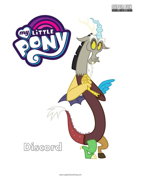 Discord My Little Pony Coloring Page
