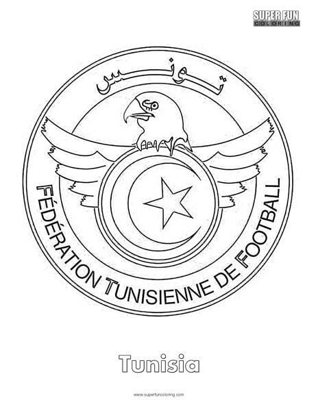 Tunisia Football Coloring Page