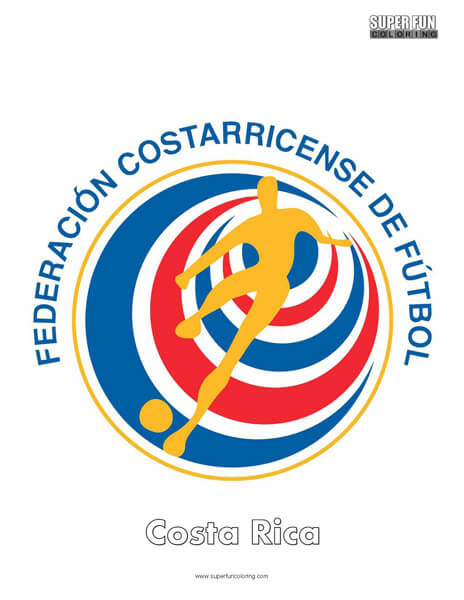 Costa Rica Football Coloring Page