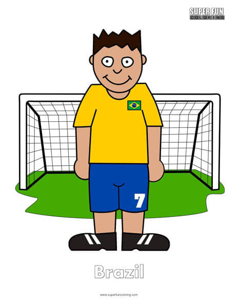 Brazil Football Coloring page