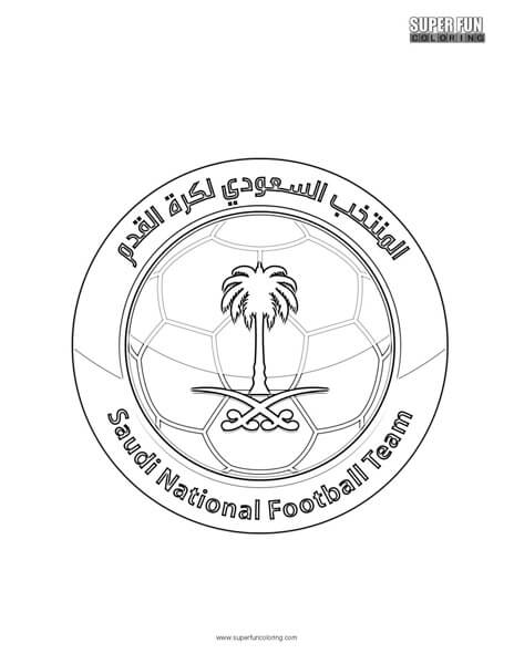 Saudi Arabia Football Coloring Page