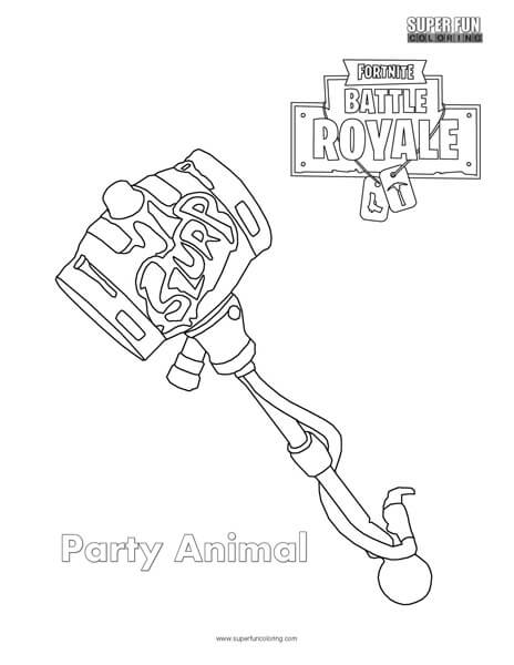 Party Animals Fortnite Coloring Page