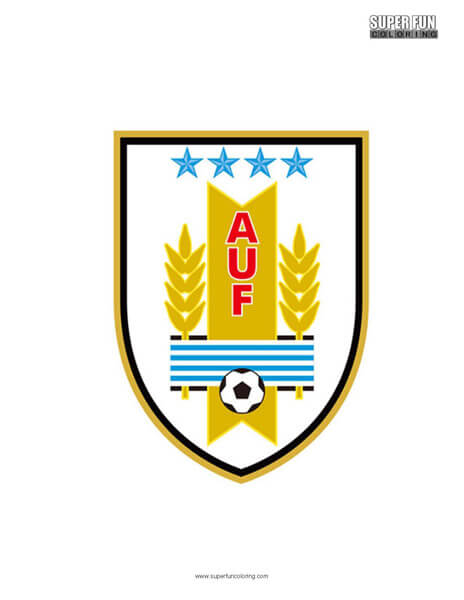 Uruguay Football Coloring page