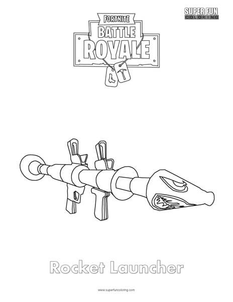 Rocket Launcher Fortnite Coloring Page