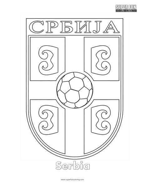 Serbia Football Coloring Page