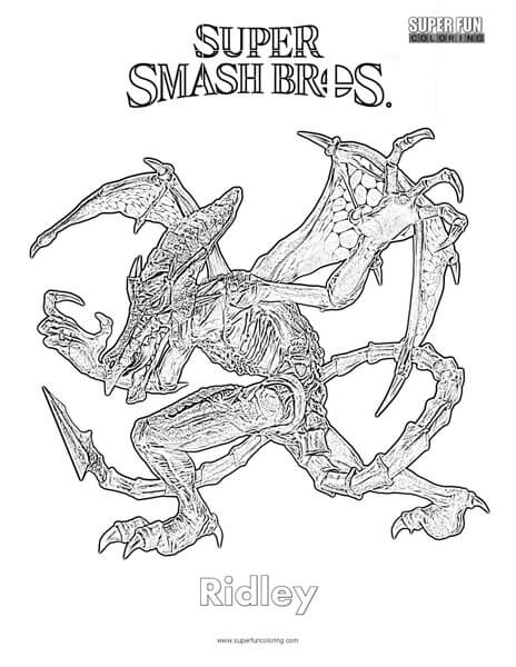 Samus- Super Smash Brothers Coloring Page