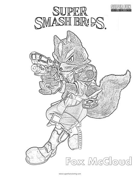 Fox McCloud- Super Smash Brothers Coloring Page
