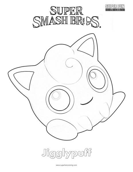 Jigglypuff- Super Smash Brothers Coloring Page