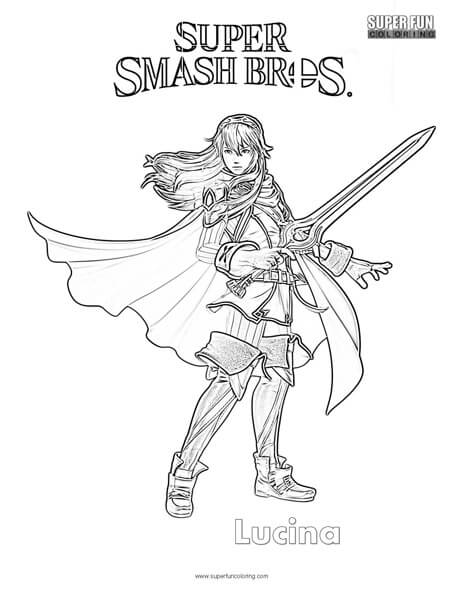Lucina- Super Smash Brothers Coloring Page