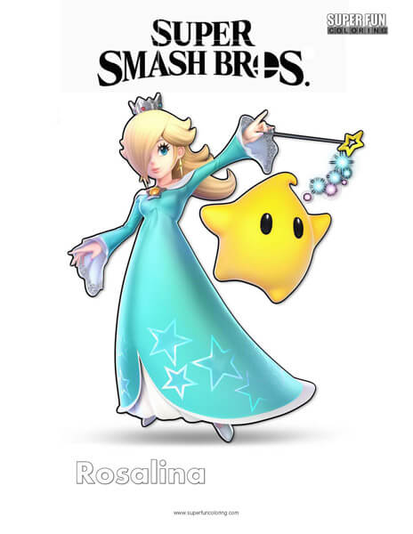 rosalina and luma coloring pages