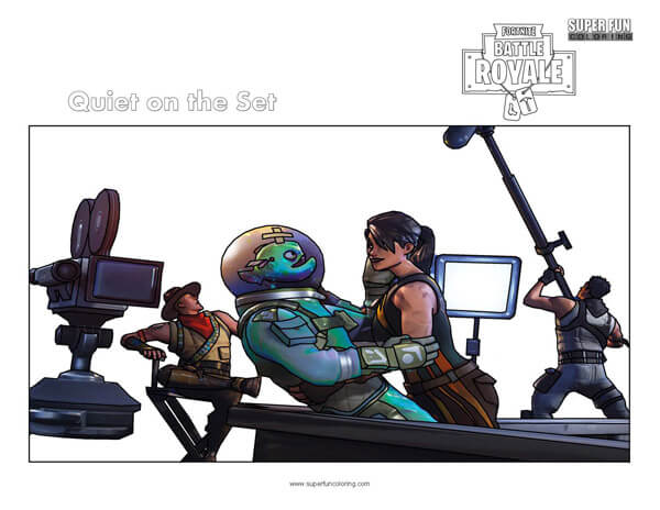 Fortnite Quiet on the Set Coloring Page