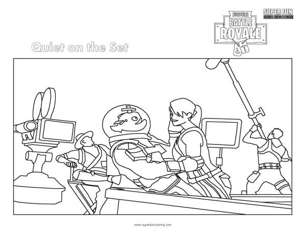 Quiet on the Set Fortnite Coloring Page
