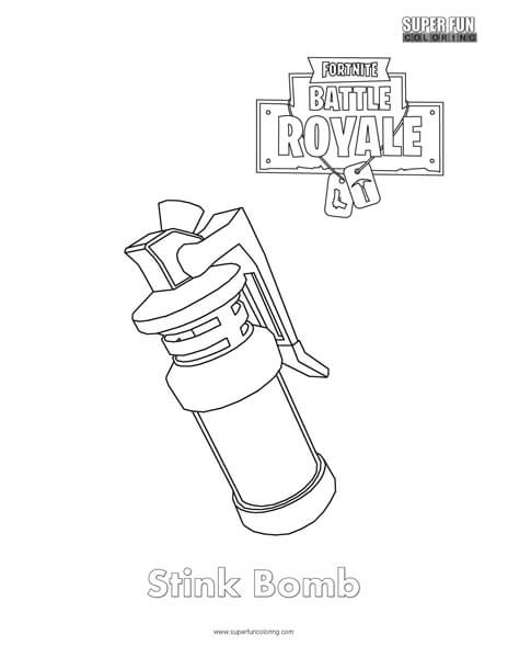 Stink Bomb Fortnite Coloring Page