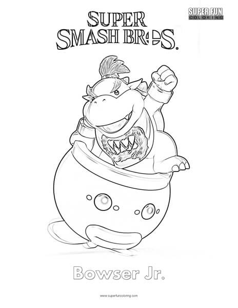 Bowser Jr- Super Smash Brothers Coloring Page